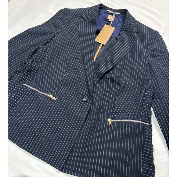 NWT Boss Women’s 12 Jocalua Pinstripe Blazer Navy Academia Preppy Office Career - Picture 3 of 8